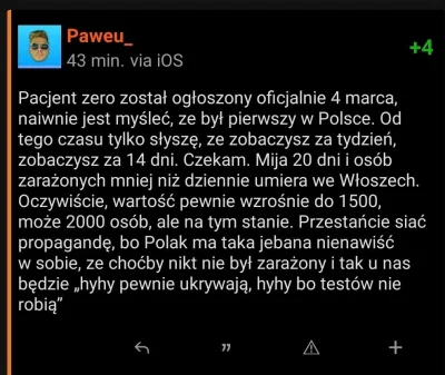 Antidotum119 - Wołam eksperta epidemiologa z początku pandemii.

I jak tam @Paweu_ ? ...