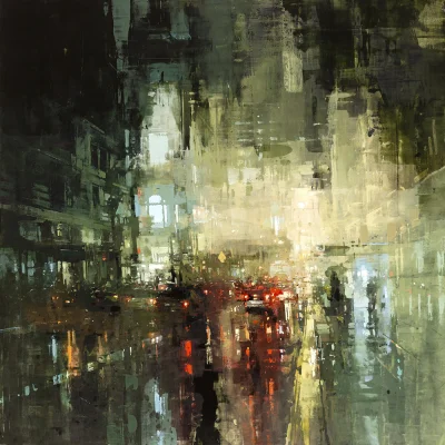 panidoktorodarszeniku - Jeremy Mann
The Downtown Torrent, 2018, olej na drewnie, 91 ...