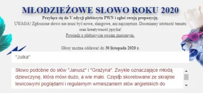 niochland - UWAGA UWAGA ROZPOCZĄŁ SIĘ KONKURS NA MŁODZIEŻOWE SŁOWO ROKU 2020
https:/...