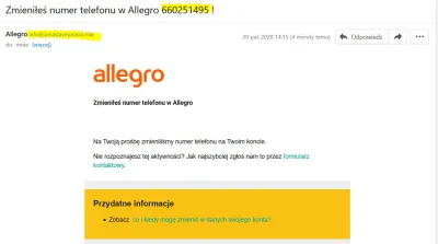 marcingliwice - Jakiś nowy scam #oszukujo na #allegro

Na maila na którym nigdy nie...