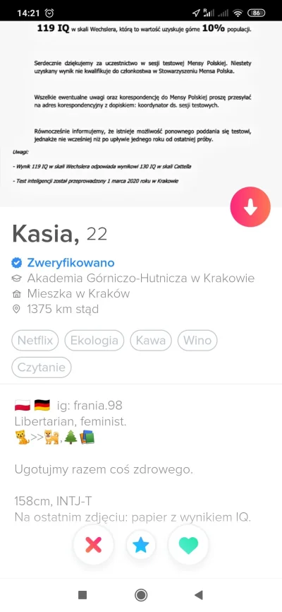 bart88uk - Opisy lasek na tinderze mnie #!$%@?ą ;d #tinder

#logikarozowychpaskow