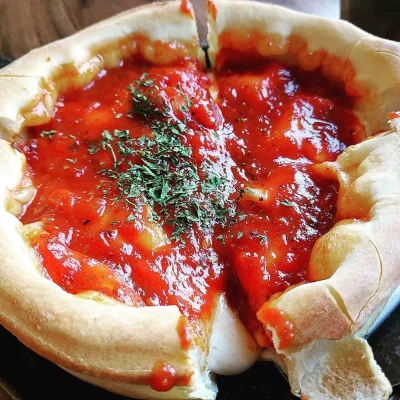 M.....o - Chicago Pizza Tortex Style !
#pizza #heheszki #jedzenie #jedzzwykopem #tor...