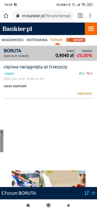 Elsenar - Przynajmniej Bankier trzyma poziom :)
#gielda