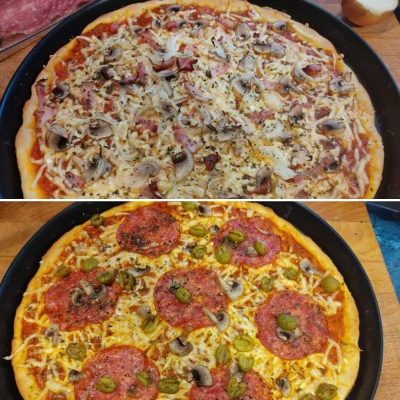 TrissMerigold - Pizza, pizzunia <3 wiejska i salami polecają się na kolację.
#pizza #...