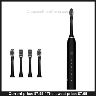 n____S - Electric Sonic Toothbrush with 4 Heads - Gearbest 
Cena: $7.99 (31,04 zł) /...