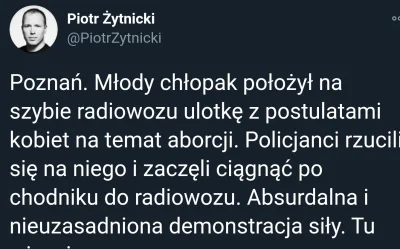 jaroty - Czekam na komentarz ręcznika, że zły chuligan mógł ulotką pokroić radiowóz n...