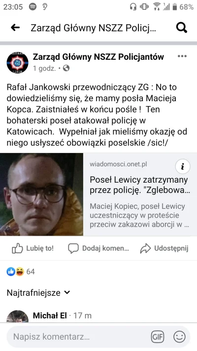 Farrahan - W taki sposób polska policja komentuje zatrzymanie i pobicie posła na sejm...