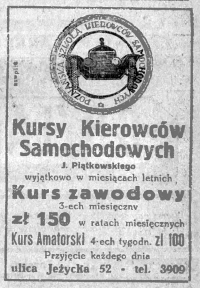 francuskie - Ile kosztował kurs prawa jazdy prawie 100 lat temu? 

Kurs zawodowy - ...