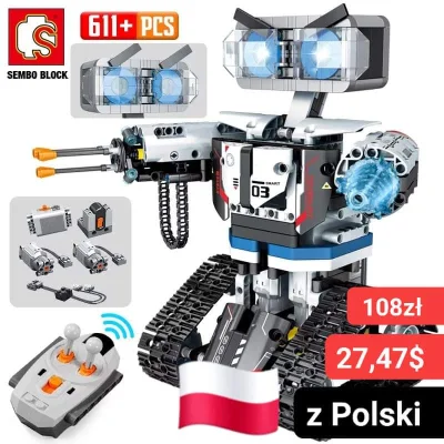 sebekss - Tylko 27.47$ (ok 108zł) za zestaw klocków - robot z Polski❗
➡️Zdalnie ster...