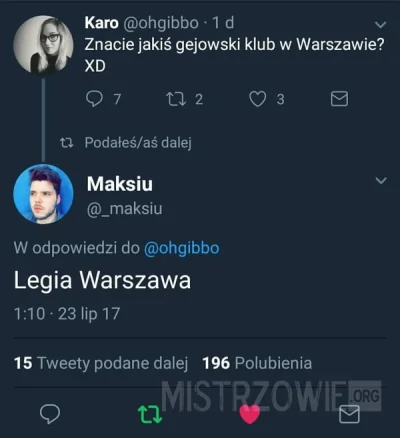 M.....M - @Wasz_Jezus: oni sa rozdarci miedzy kibolstwem a LGBT xD