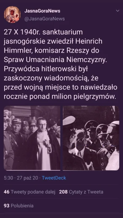 redmad - Ale za to Jasna Góra chwaliła się dzisiaj dawnym gościem. Niestety tweet zgi...