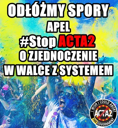 moby22 - Odłóżmy spory! Apel StopACTA2 o zjednoczenie się w walce systemem!

Apeluj...