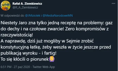 Partacze - Ziemkiewiczowi widać rura zmiękła, chyba wyczuwa co się może wydarzyć
#pr...