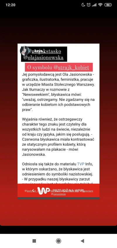 Diuszesa - Dużo osób wrzucało co tvp mówi na temat symbolu błyskawicy na protestach, ...