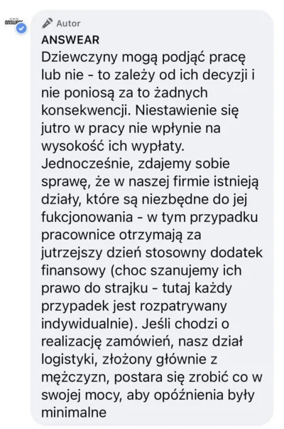 roymoss - To jeszcze wspieranie protestu czy jednak dyskryminacja mężczyzn? Ciekawe c...