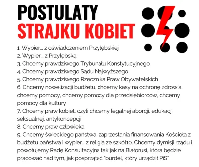 grubson234567 - Oficjalne postulaty #strajkkobiet #polska #neuropa #protest #bekazpra...