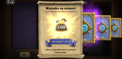 zxwe - Kilka lat minęło i teraz mam problem, na co tylee golda wydam 
#hearthstone