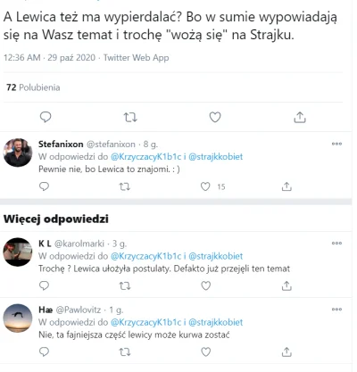 varmiok - Jak widać nie tylko ja widzę że te protesty robią się lewicową szopką która...