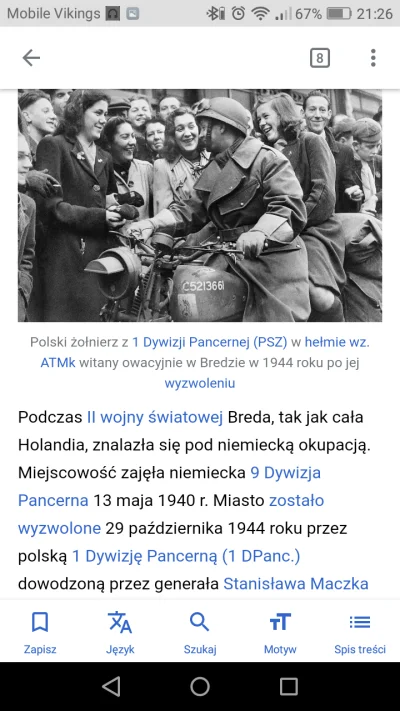 jalop - Dzisiaj jest 76. rocznica wyzwolenia Bredy (Holandia) przez polską 1 Dywizję ...