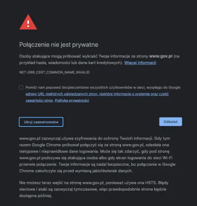 mile5 - Wie ktoś może dlaczego obecnie cała witryna gov.pl nie działa? Nie jestem spe...