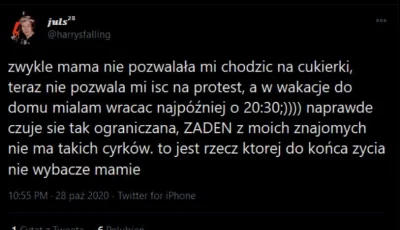 p.....y - Mame pozwól na protest 
#bekaztwitterowychjulek 
#p0lka #4konserwy #bekaz...