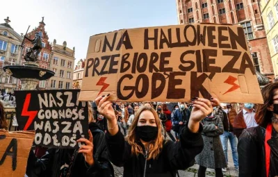 kotelnica - #transparenty #gdansk #protest #aborcja #godek #halloween #heheszki