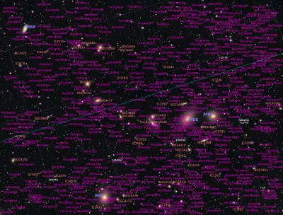 f.....z - Każdy punkt zaznaczony jest galaktyką
Bardzo mały wycinek nieba na którym ...