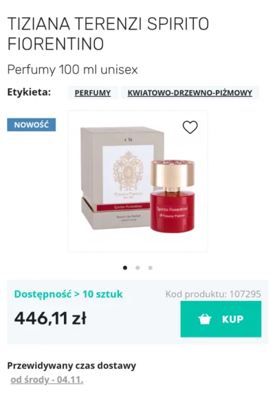 Blaczarny - Tiziana Terenzi Spirito Fiorentino
Dobra cena, dobre perfumy, dobra okaz...