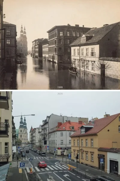 D.....r - Powódź w #poznan 1888 rok. Ul.Garbary, ówczesna oraz teraźniejsza. Powódź t...