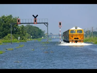 j557 - W Tajlandii nawet pociągi mają przystosowane do powodzi. Wszystkie wrażliwe uk...