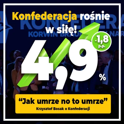 mq1 - Kolejny dzień to kolejne rośnięcie w siłę dla #konfederacja! Dziś sondaż od Uni...