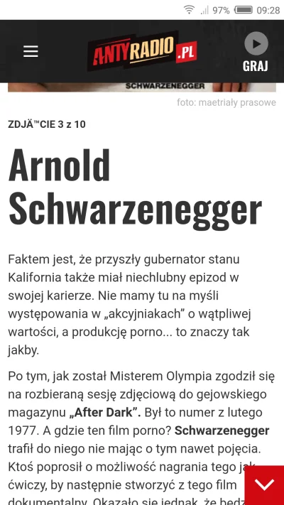 Marcin262 - @Mamut: sprawdziłem i masz racje,Arnold wystapił na rozkładówce dla pe......