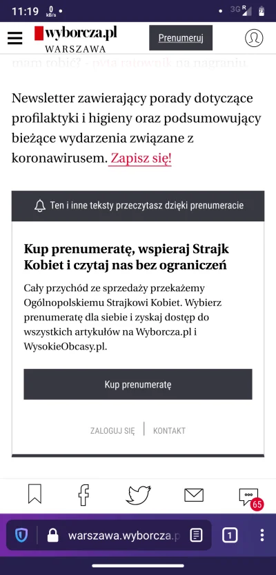 MamByleJakiNick - Paywall, nawet w trybie prywatnym. Zakop