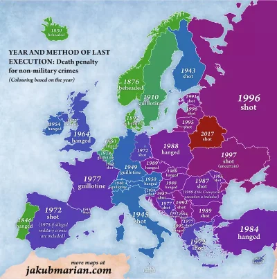 WuDwaKa - Kiedy ostatni raz dokonano kary śmierci w Europie.

#karasmierci #ciekawo...