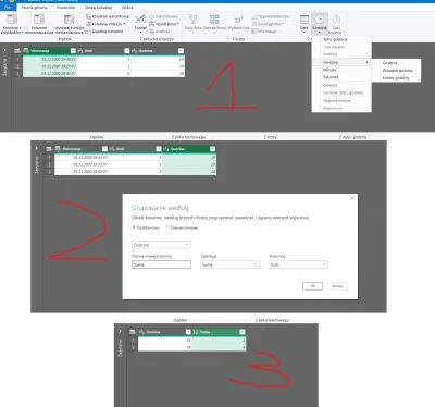 Polinik - @rosso_corsa: 
Najpierw dodaj kolumnę "Godzina". Zrobi Ci się kolumna "God...