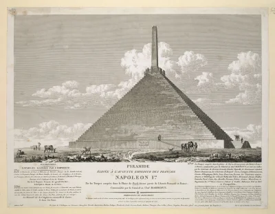 myrmekochoria - Widok na piramidę zbudowaną dla Napoleona przez jego żołnierzy, 17 gr...