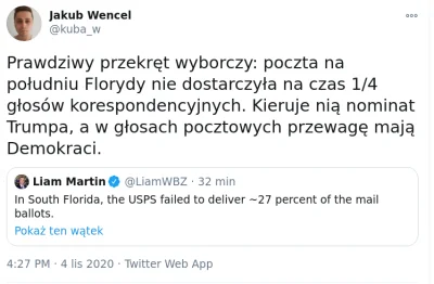 naczarak - Patrz panie jakie uczcie wybory, jaki ten Trump wielki demokrata xD
#neur...