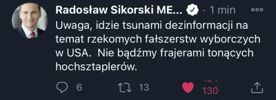 r.....6 - Przesłanie idealnie trafione do protrumpowych wykopków. Nie zalewajcie nas ...