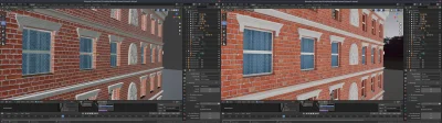 lipka - #blender
Czemu w shader mode cegły wydają się wypukłe a na renderze tego nie...