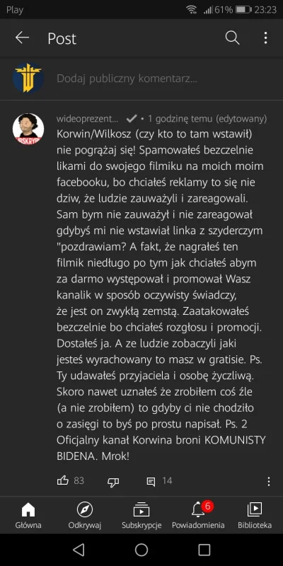 DoktorWojna - #ator #wideoprezentacje oczywiscie zero odniesienia sie do materiału ty...