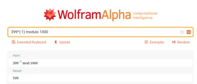 ehhhh - wpisałem resztę z dzielenia ułamka przez liczbę całkowitą w #wolphramalpha i ...
