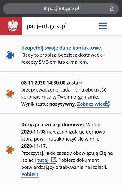 niexus - Zdałem!

#covid19 #coronavirus #pandemia 

Od ponad tygodnia leżę z gorączką...