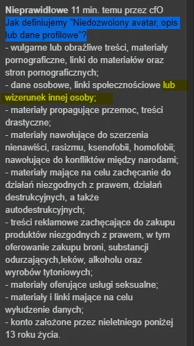 t.....a - @a_s @m_b 
@moderacja "Jak definiujemy "Niedozwolony avatar, opis lub dane...