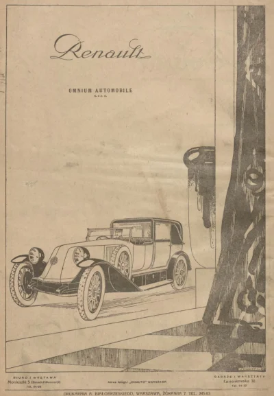 francuskie - Reklama Renault z 1924 roku 
Reklama została zamieszczona na okładce Au...