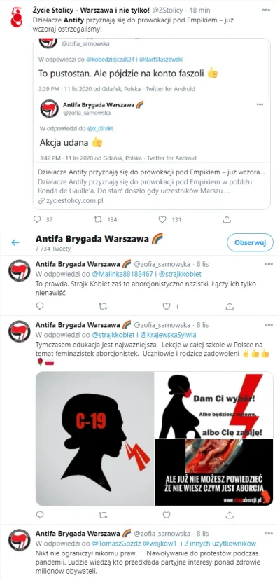 edenmar - To jest piękne. Prawaki na twitterze już ogłaszają, że za zadymę pod empiki...