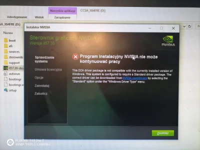 Pitaq - Czemu mi ten błąd wyskakuje jak próbuję zainstalować sterowniki do karty graf...