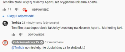 aleksc - Na youtube niby pisza, ze nie jest to reklama na zlecenie apartu