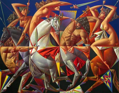 panidoktorodarszeniku - Georgy Kurasov
The Battle of Amazon and Centaurs, 2014, olej...