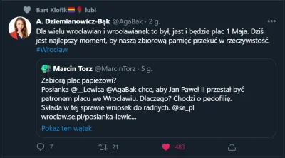 Rapidos - Posłanka Agnieszka Dziemianowicz-Bąk chce odjaniepawlić plac 1 maja we Wroc...