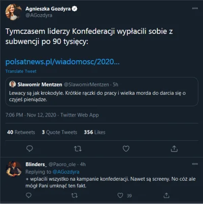 B.....e - @SirBlake: Oho, ładnie przycięty screen, byleby zmanipulować i napisać kłam...